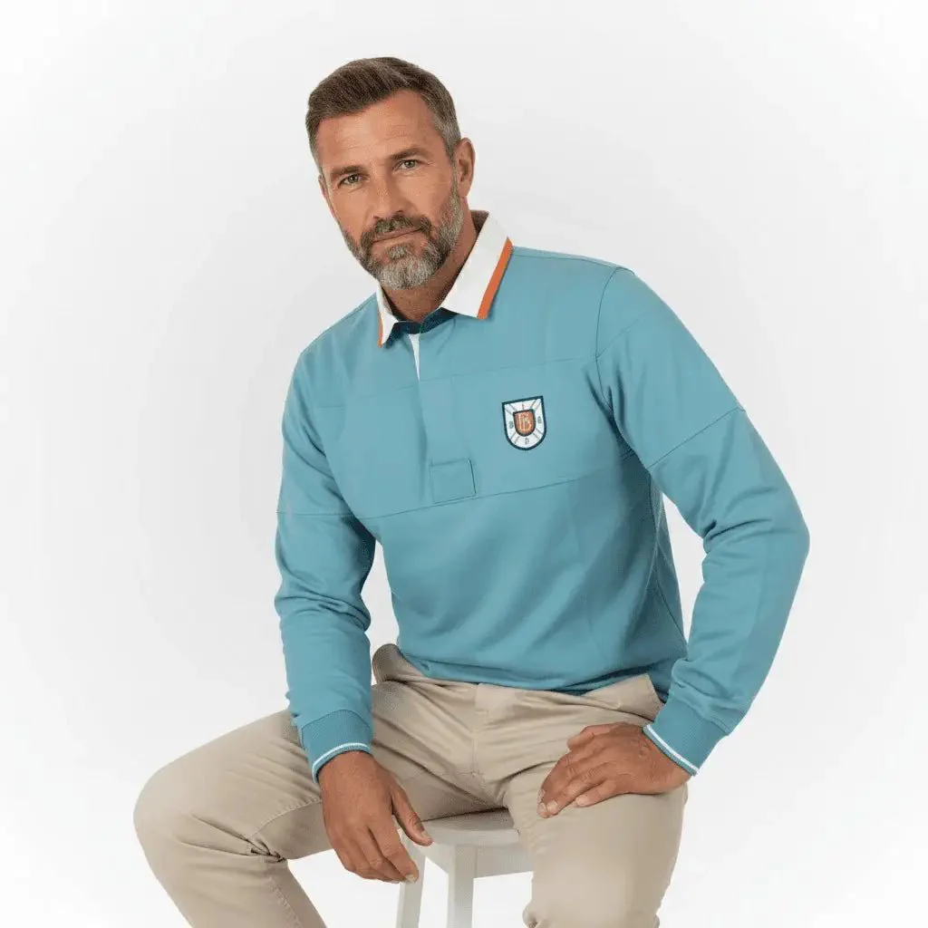 Polo ml bleu turquoise n°9