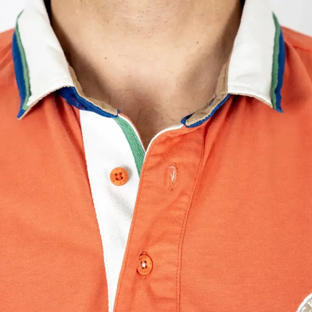 Polo ml orange jersey peau de pêche - Image 5