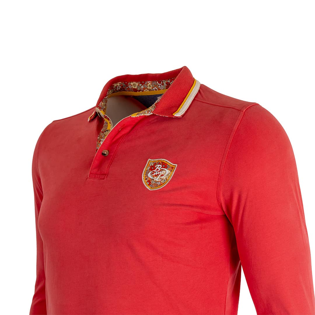 Polo rouge à manches longues - Image 4