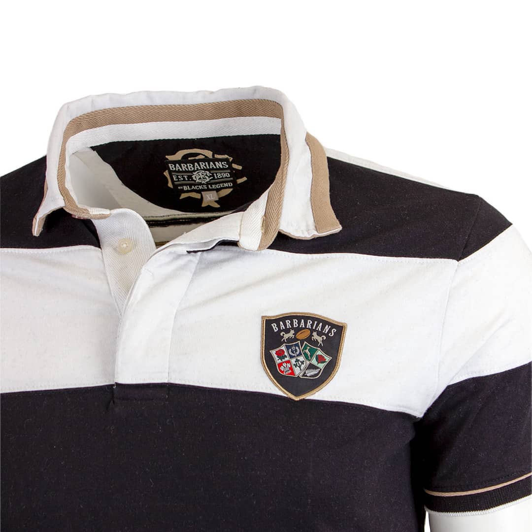 Polo noir et blanc Barbarians n°15 - Image 3