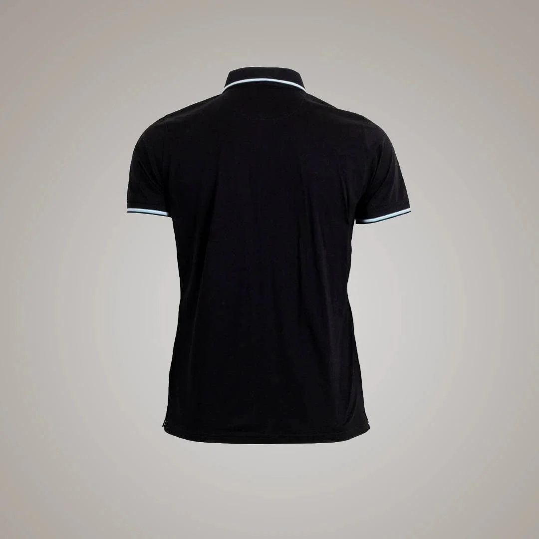 Polo noir mercerisé - Image 3