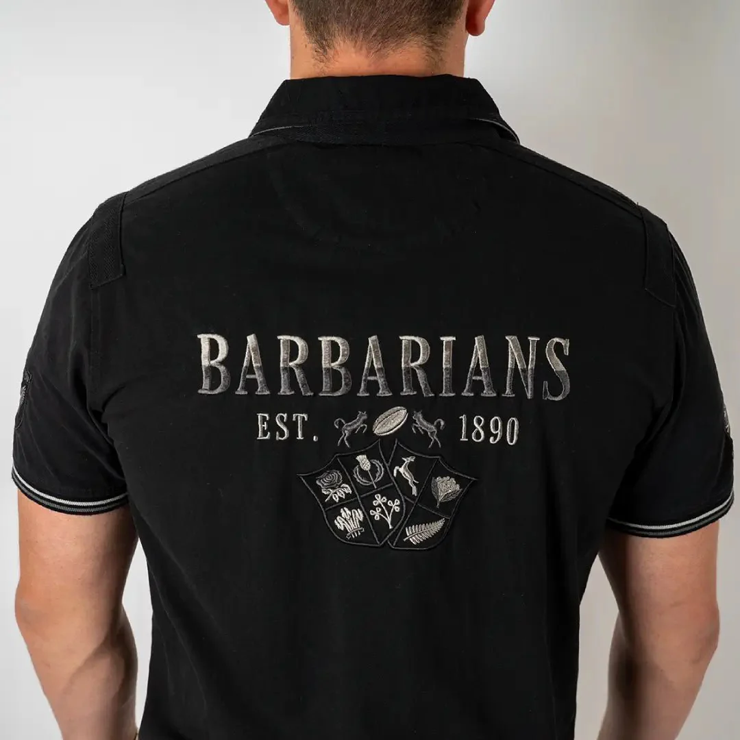 Polo noir multi badge Barbarians - Image 3