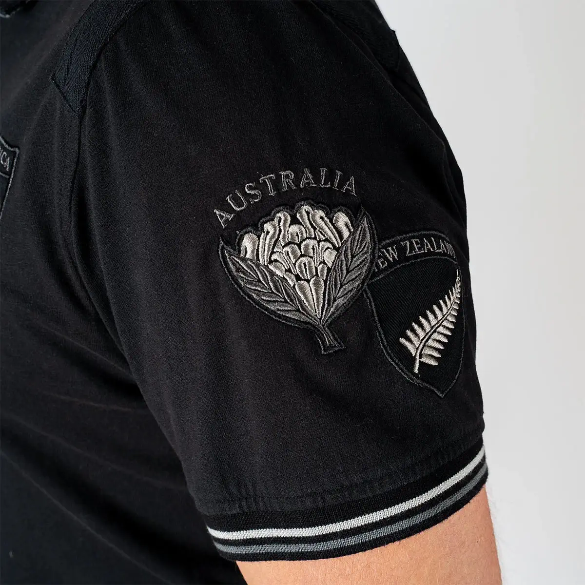 Polo noir multi badge Barbarians - Image 6