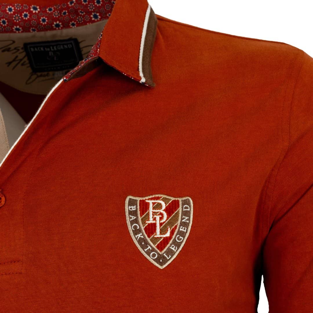 Polo orange à manches longues Passion for Historic Rugby - Image 4