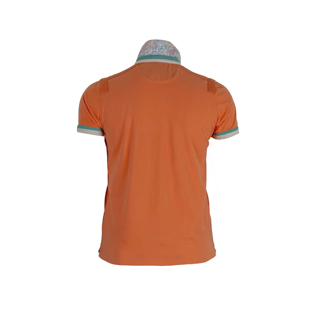 Polo orange pâle contrasté BtoL - Image 2