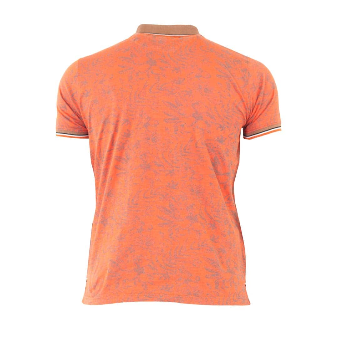 Polo orange imprimé tropical - Image 4