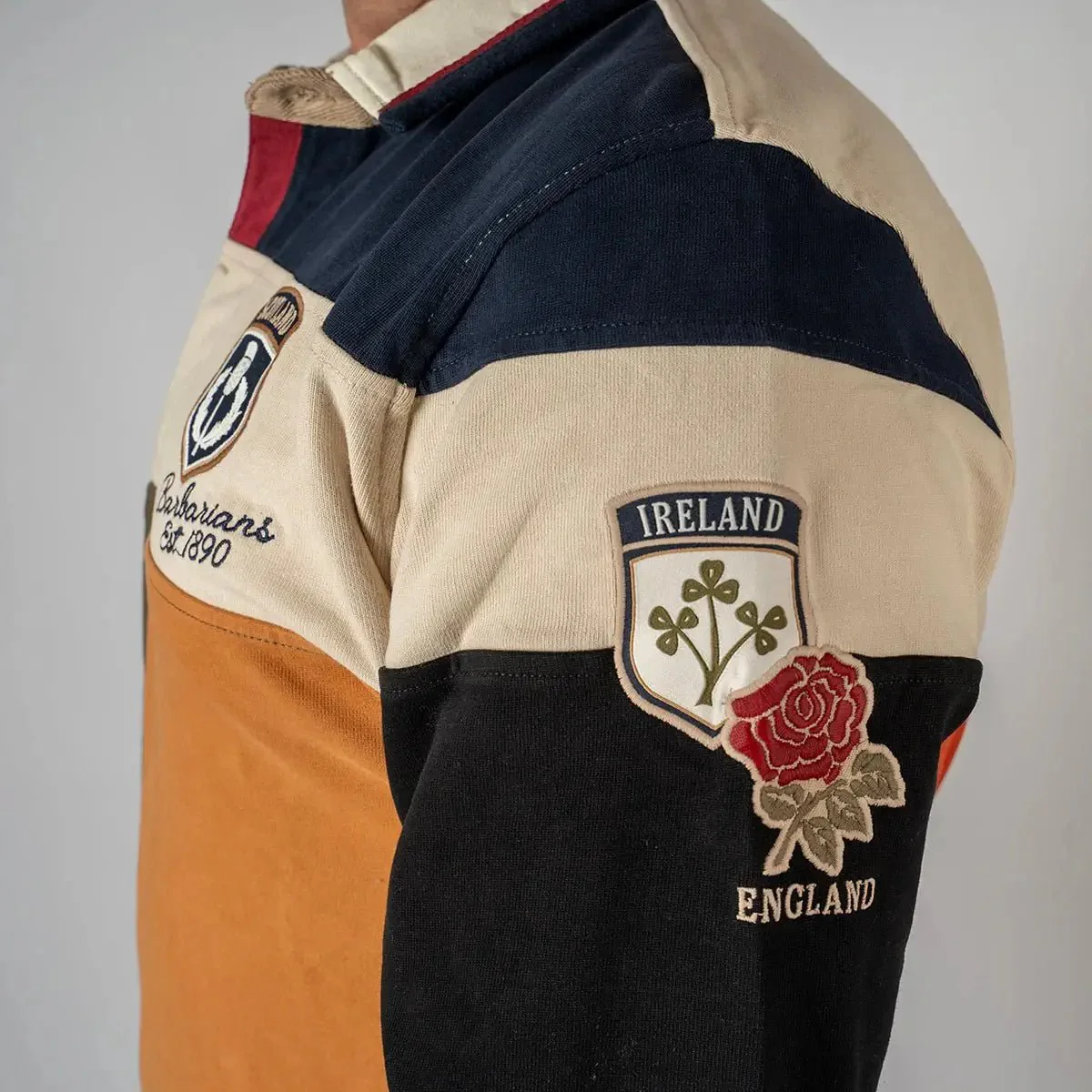 Polo patchwork à manches longues Barbarians multi nations - Image 6