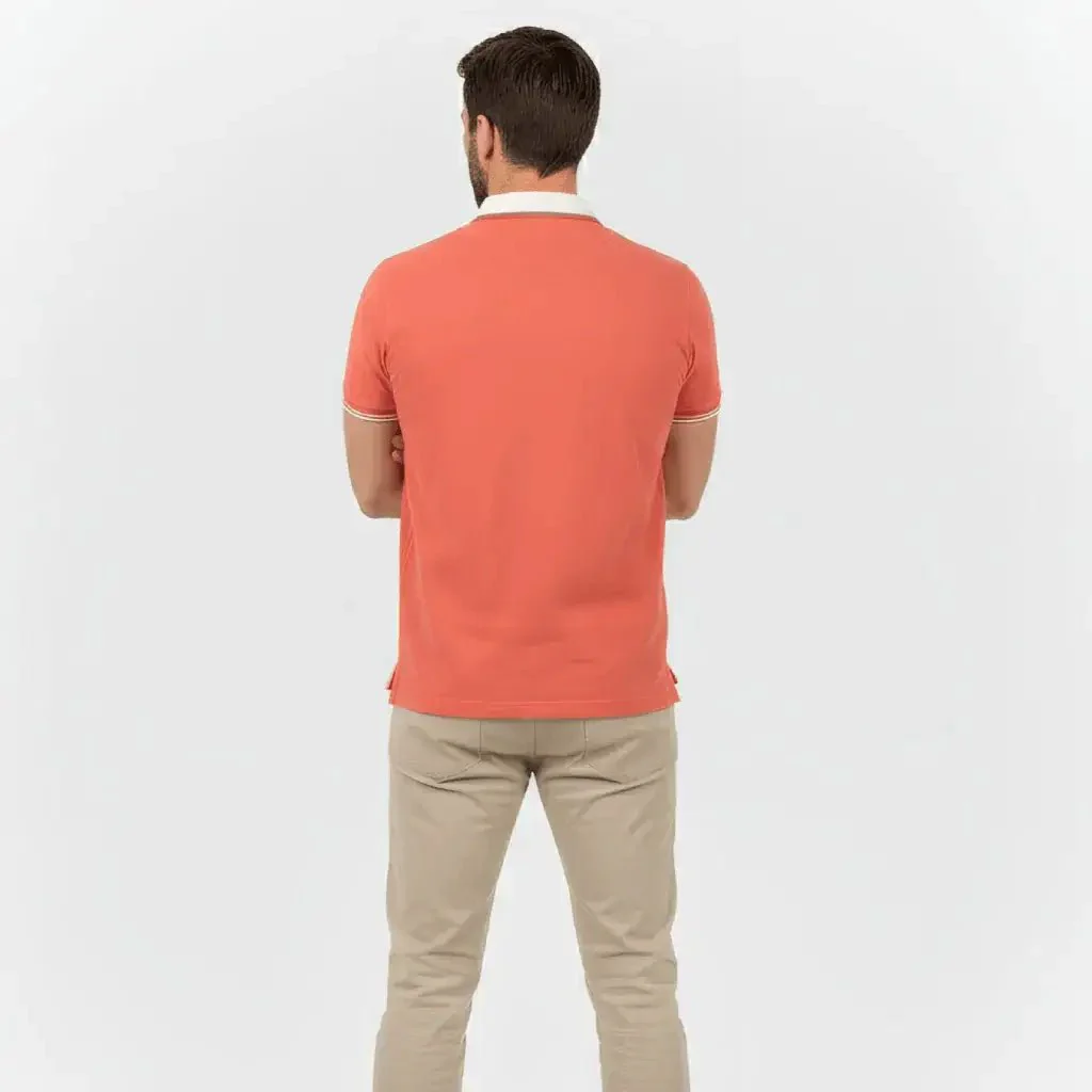 Polo rose jersey peau de pêche - Image 2