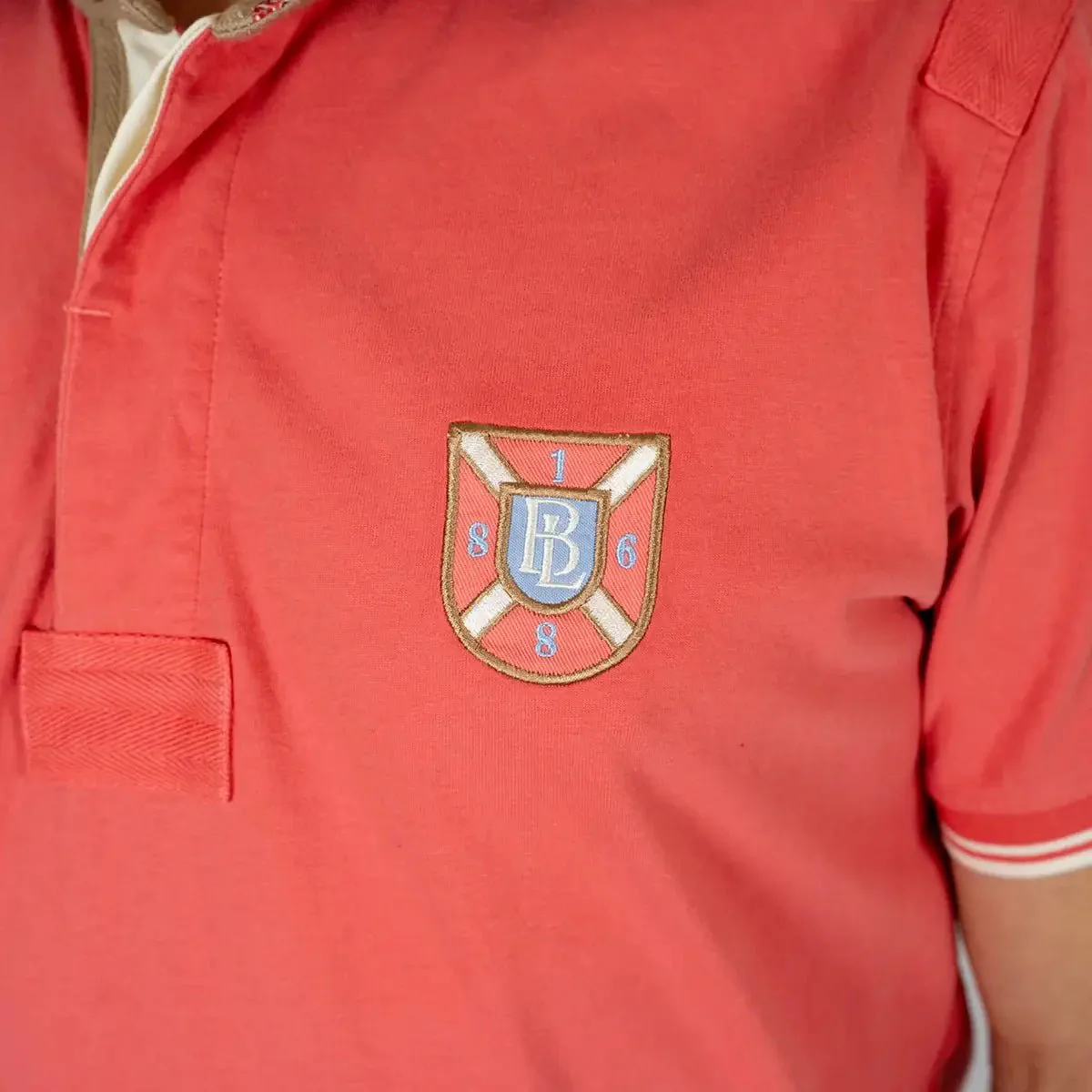 Polo rose jersey peau de pêche - Image 3
