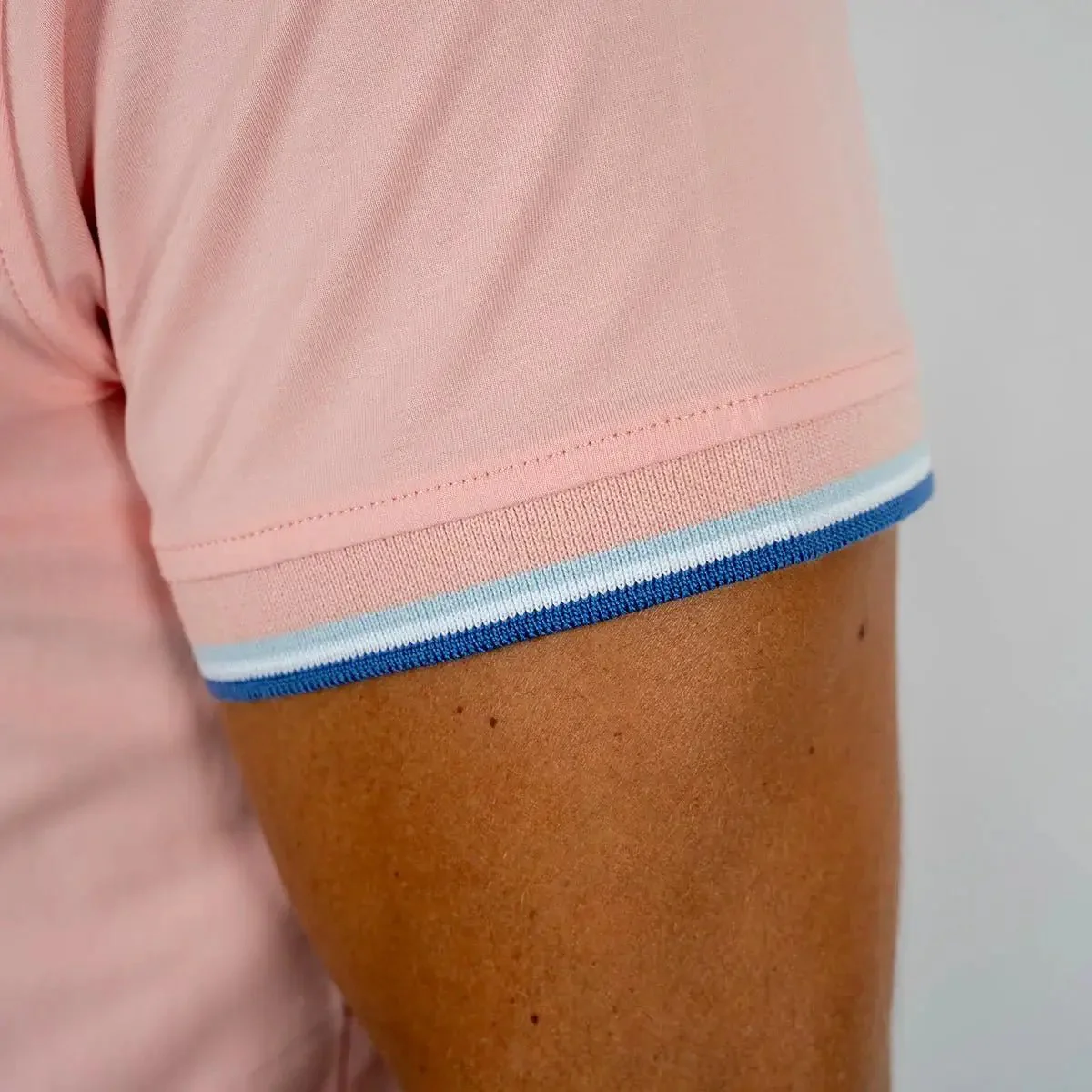 Polo rose pâle élasthanne - Image 5
