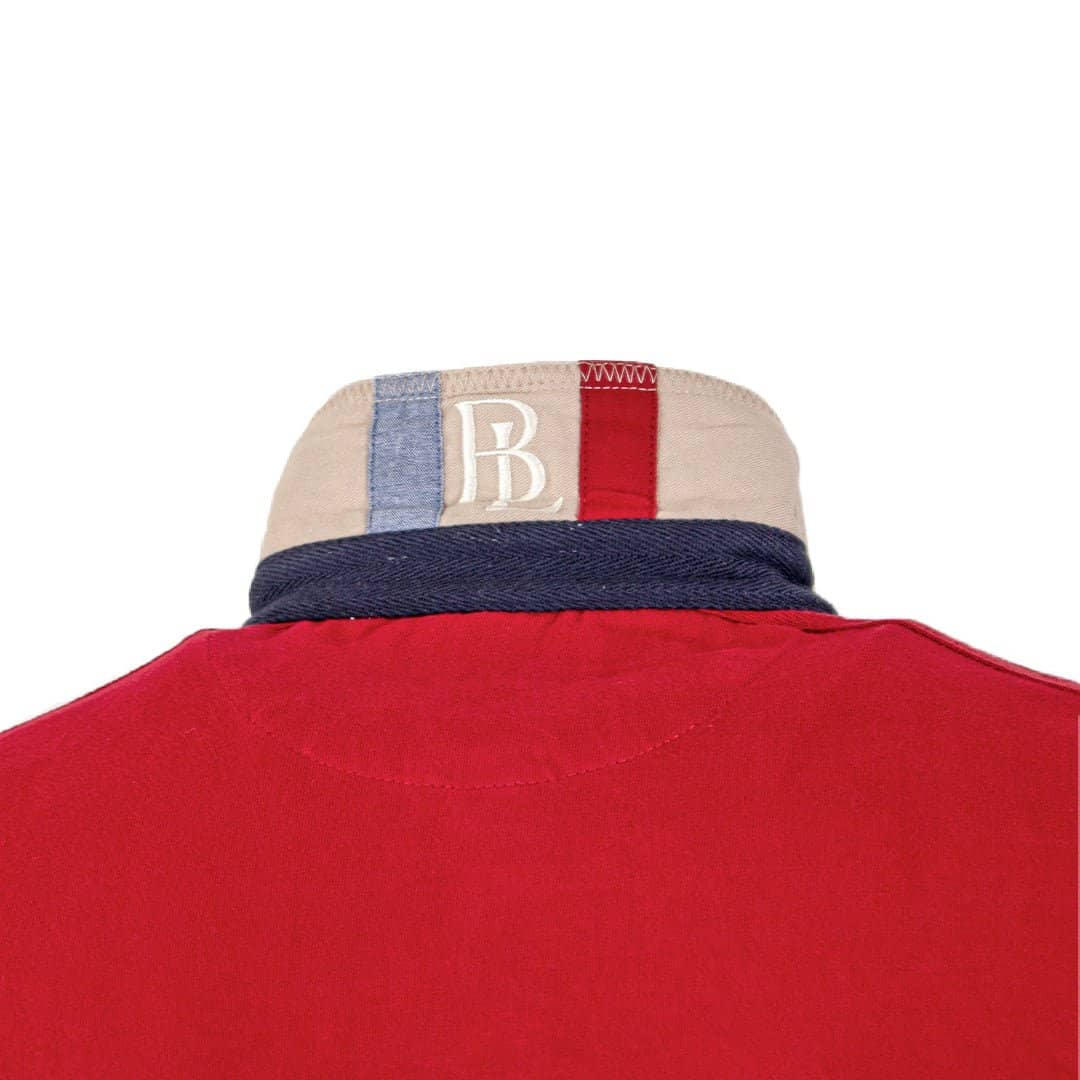 Polo rouge col contrastré - Image 4