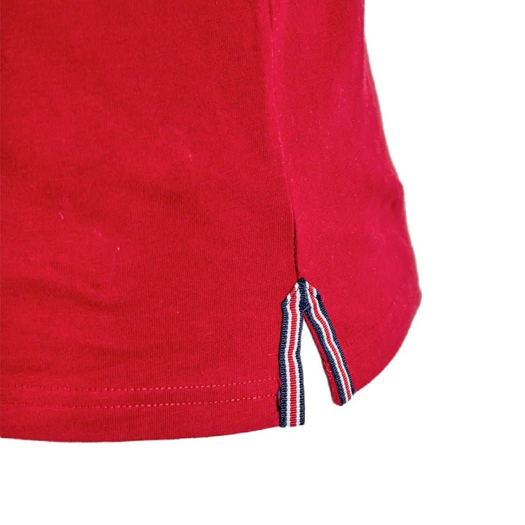 Polo rouge col contrastré - Image 5