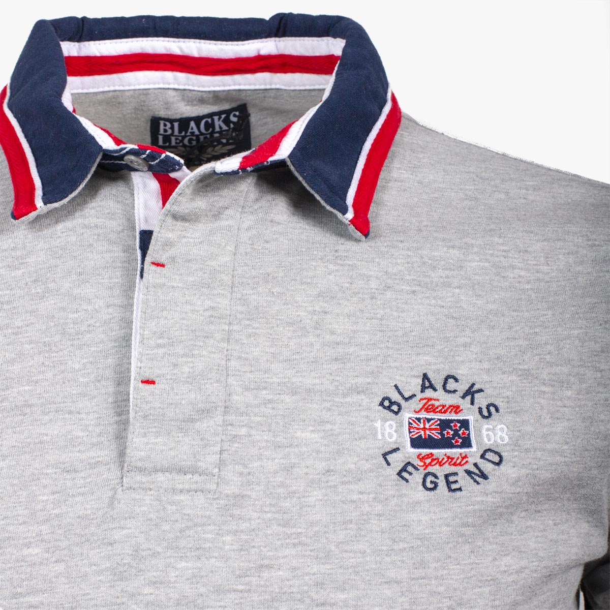 Polo rugby gris n°10 - Image 3
