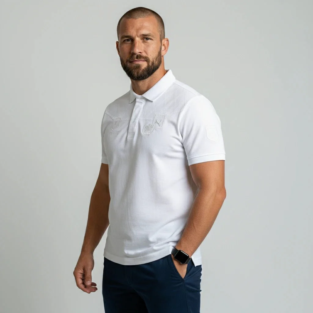 Polo scapulaire blanc Barbarians