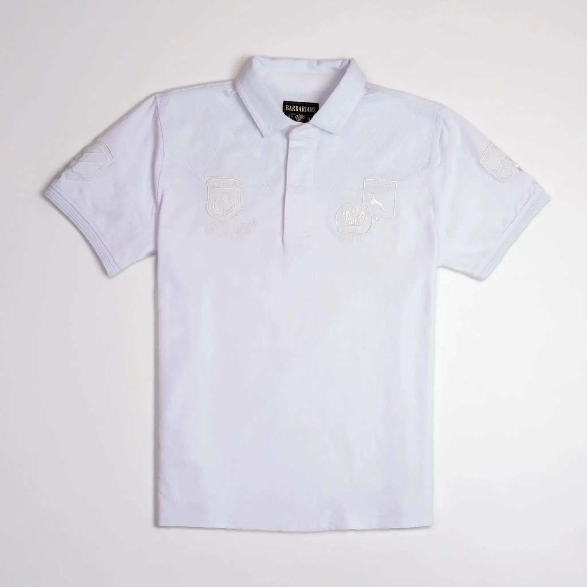 Polo scapulaire blanc Barbarians - Image 7