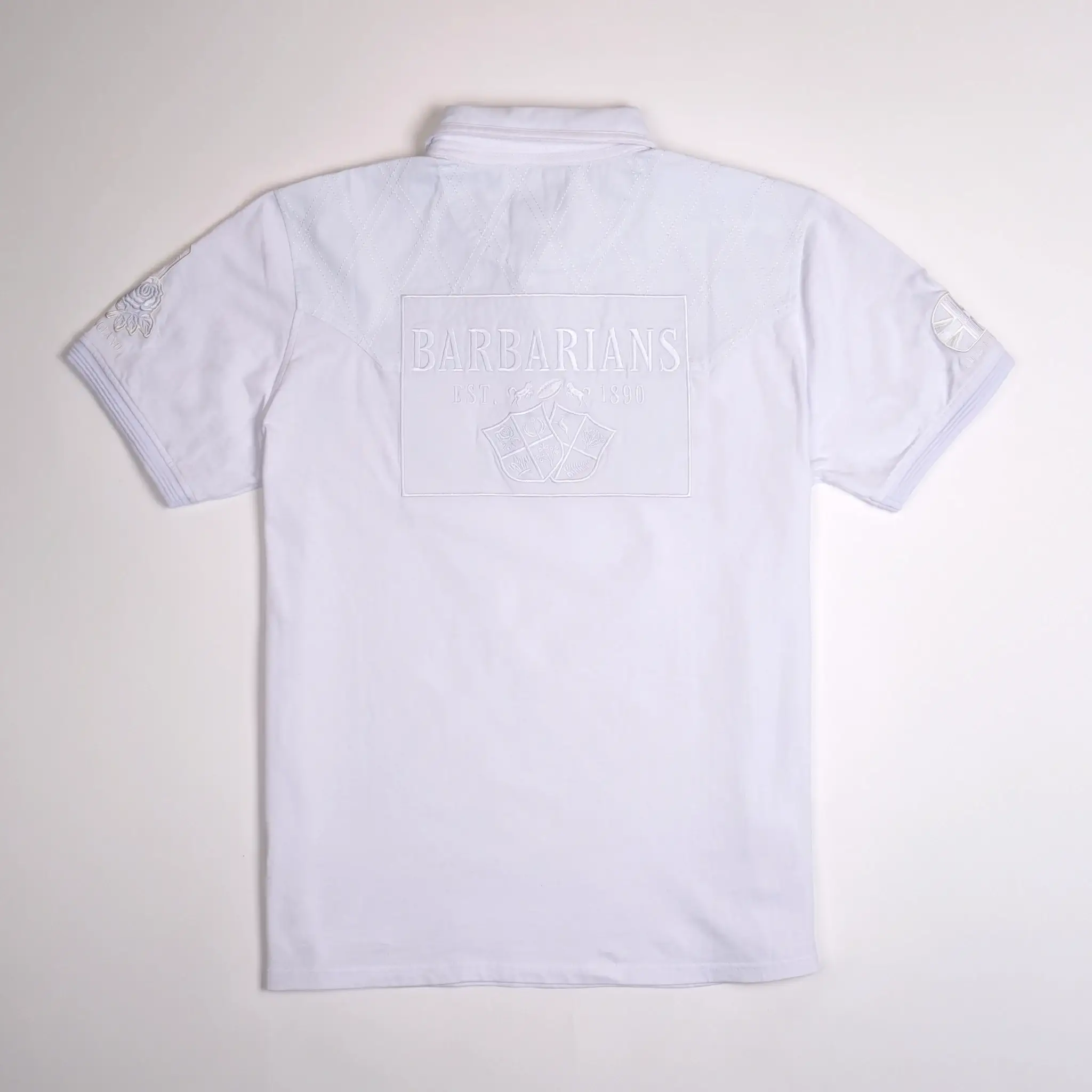 Polo scapulaire blanc Barbarians - Image 8