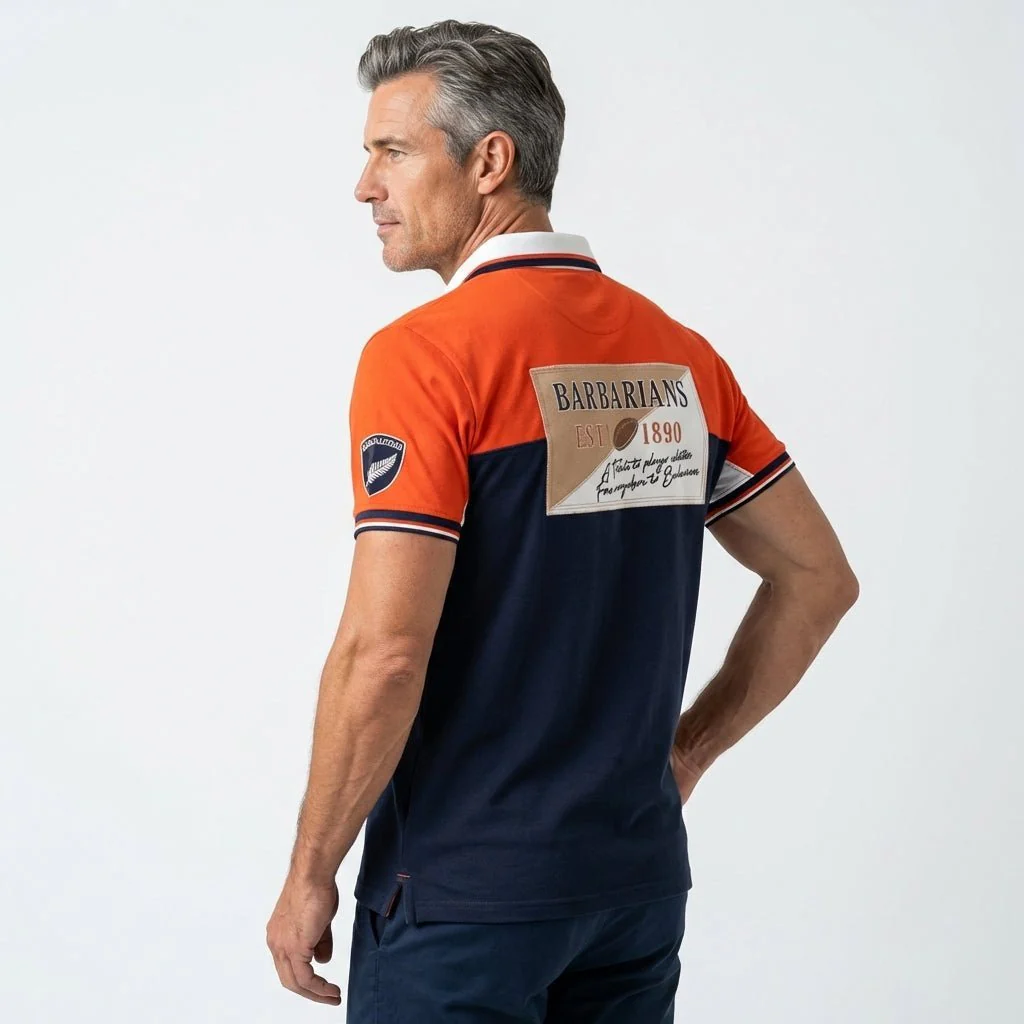 Polo tricolore multi-pays Barbarians - Image 2