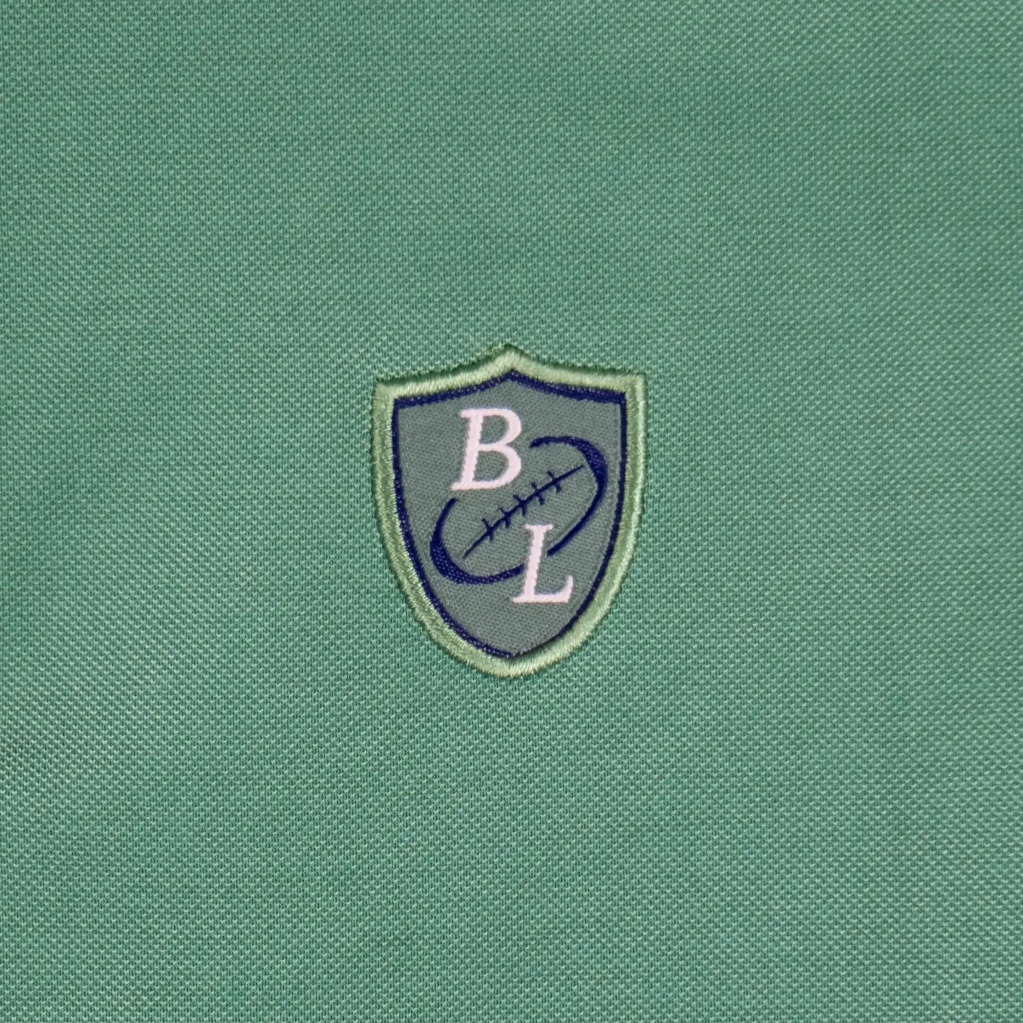 Polo vert col rayé contrasté - Image 4