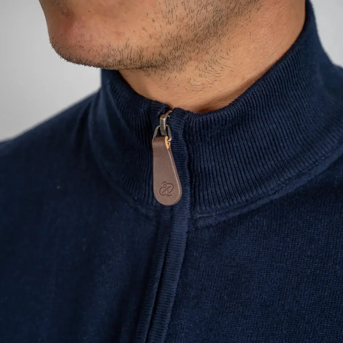 Pull camionneur bleu marine cachemire - Image 3