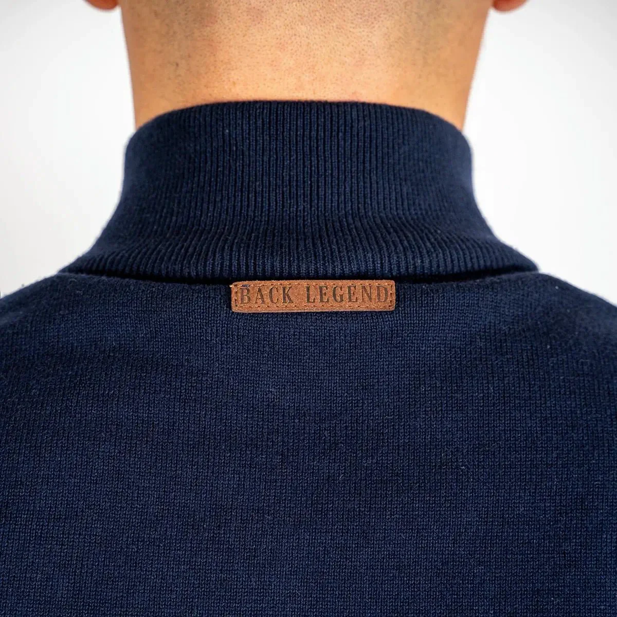 Pull camionneur bleu marine cachemire - Image 5
