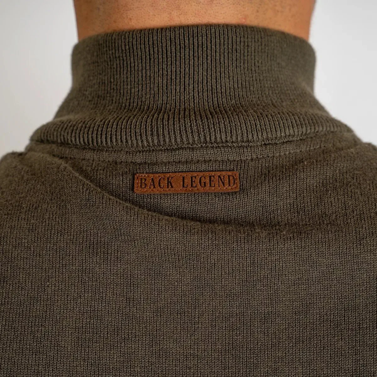 Pull camionneur kaki cachemire - Image 6