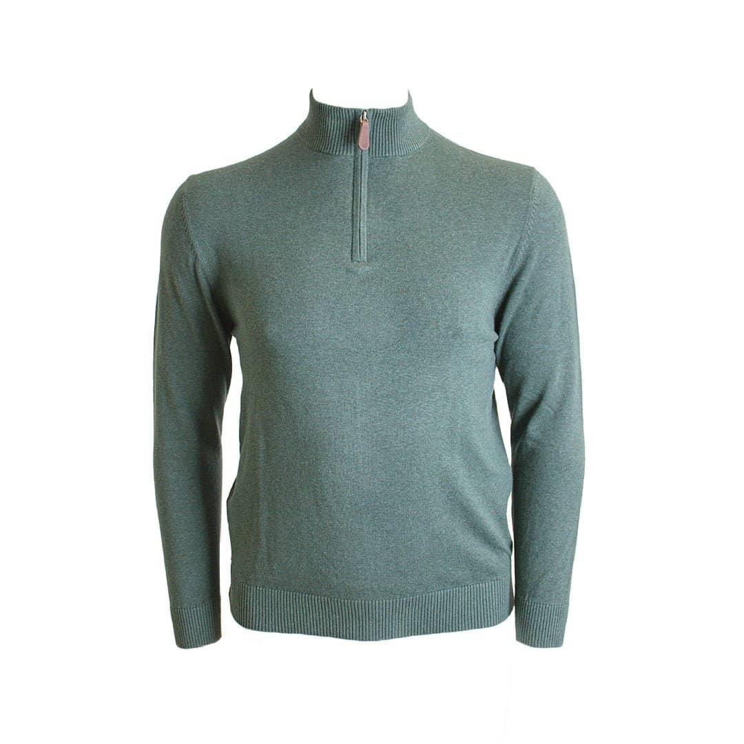 Pull camionneur vert cachemire