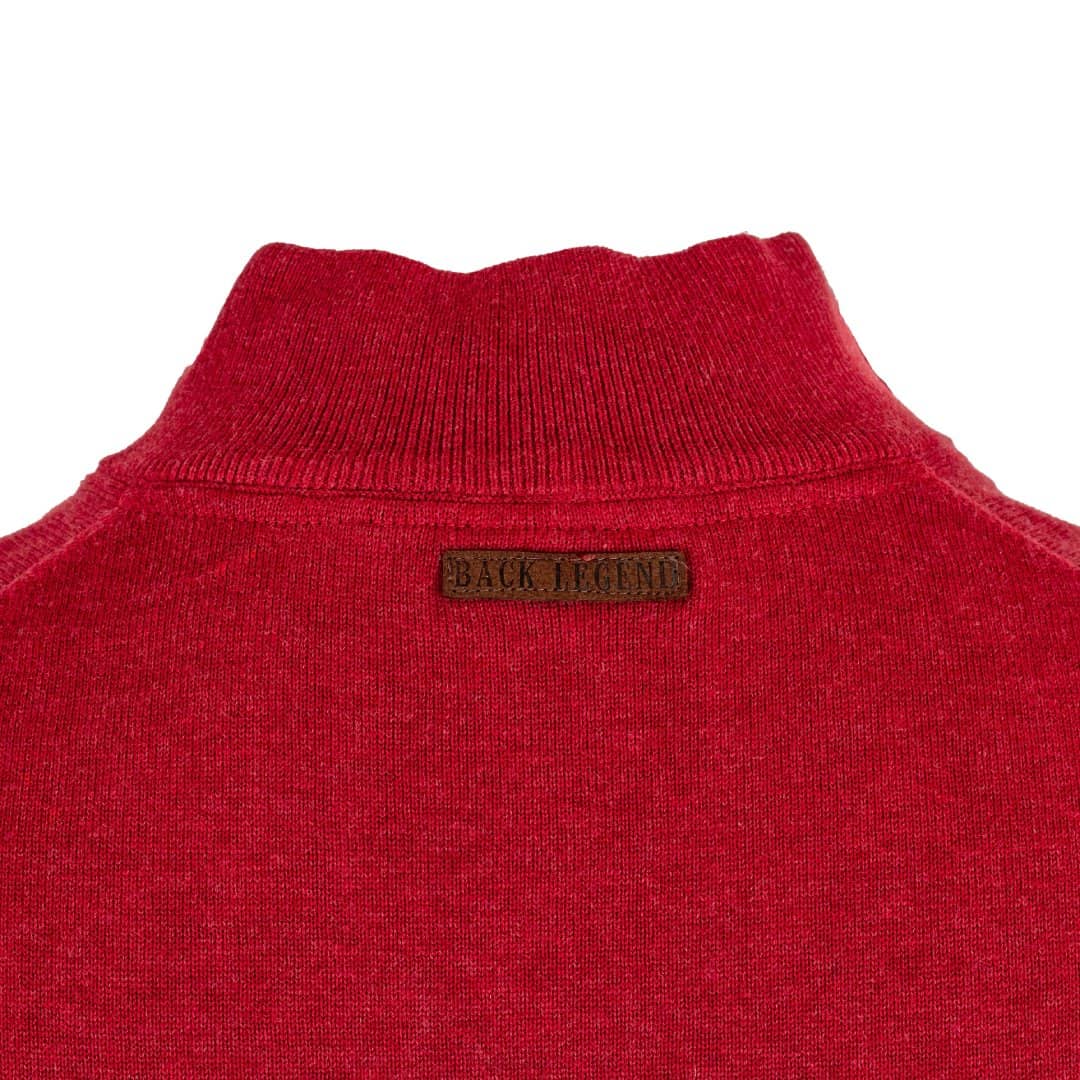 Pull col camionneur rouge cranberry - Image 6