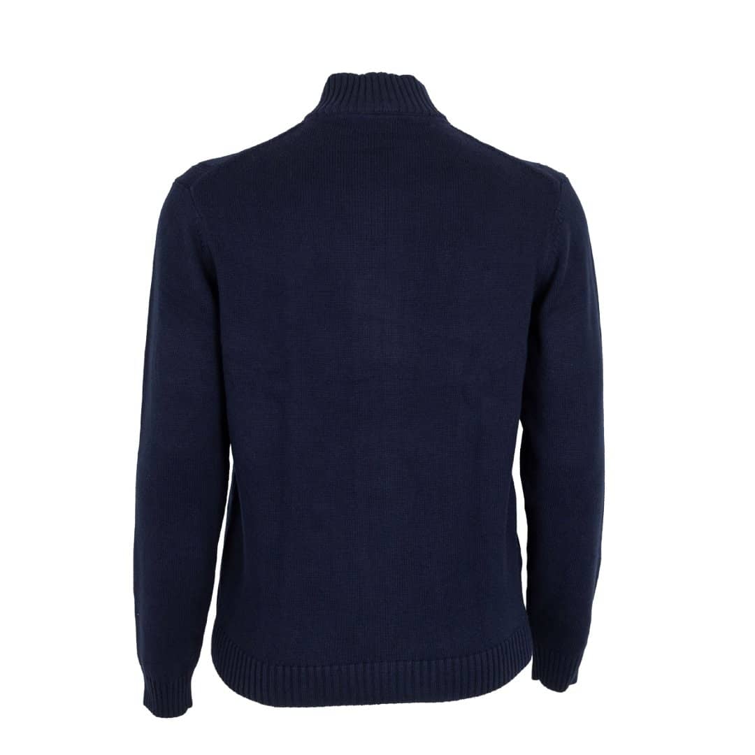 Pull full zip torsadé bleu marine - Image 2