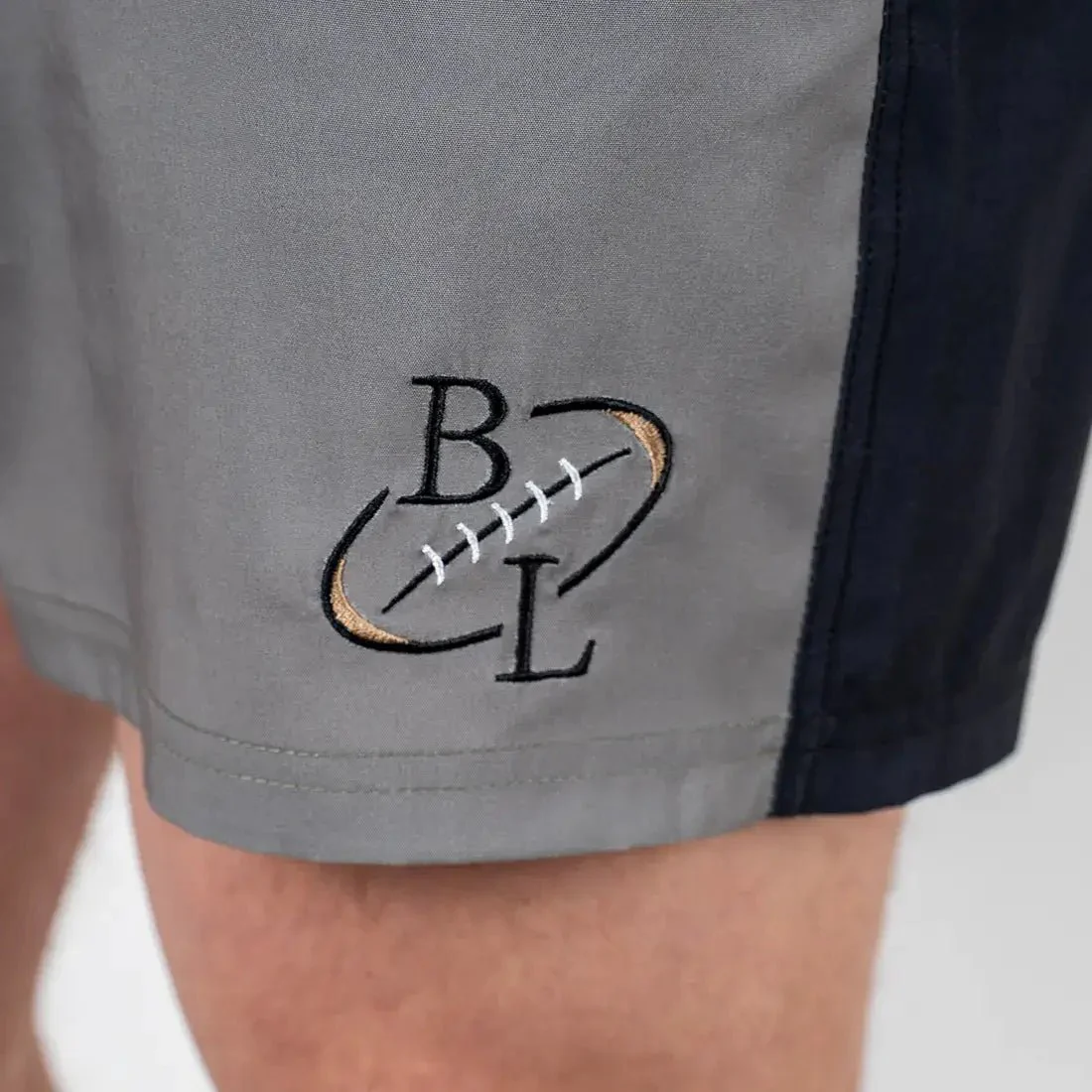 Short de bain tricolore gris/noir/beige - Image 3
