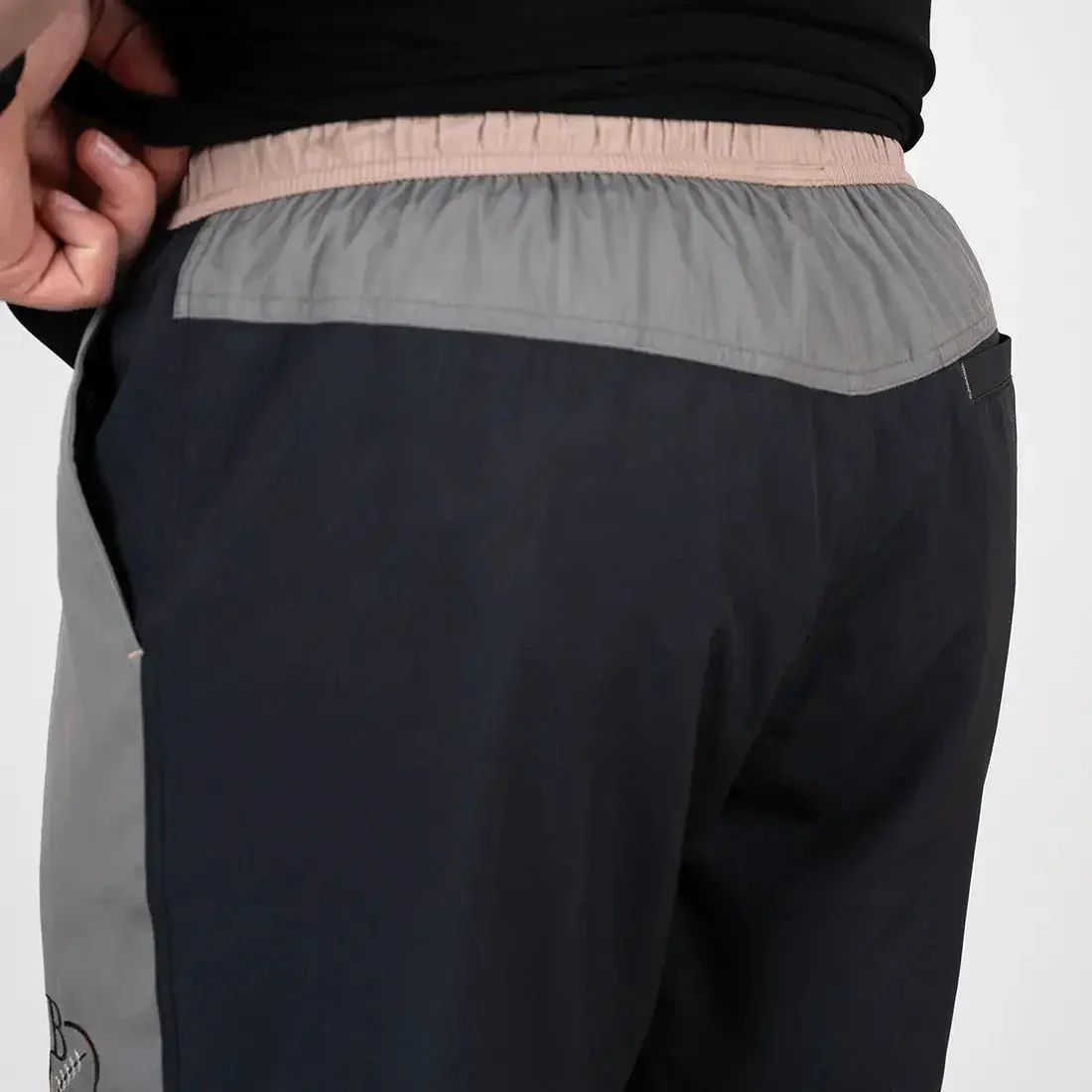 Short de bain tricolore gris/noir/beige - Image 4