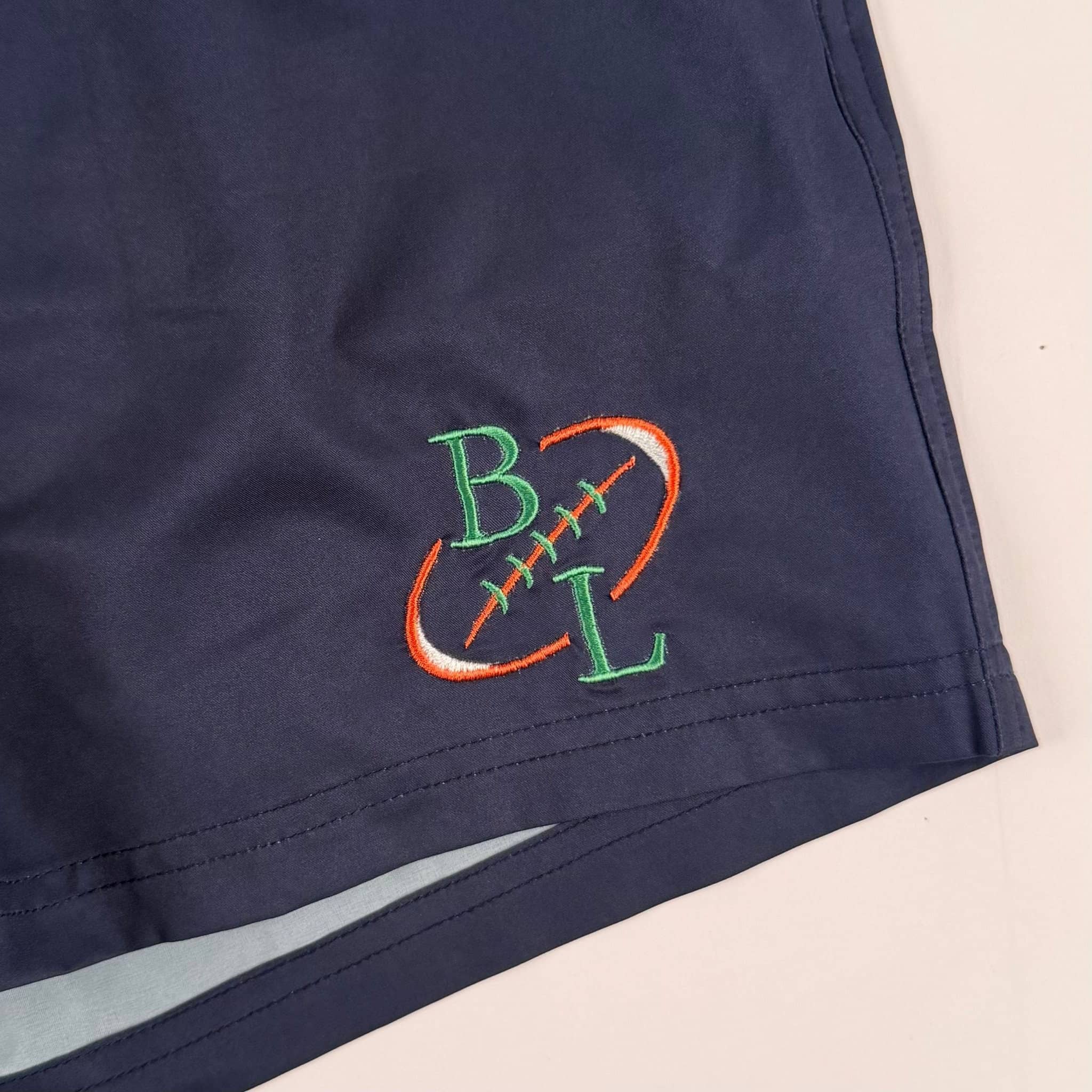Short de bain tricolore marine/orange/vert - Image 5