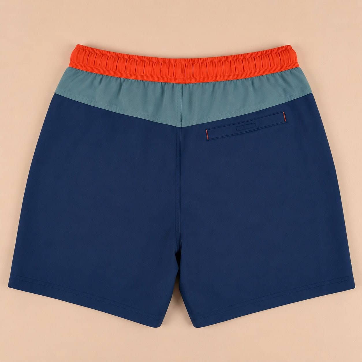 Short de bain tricolore turquoise/bleu/orange - Image 4