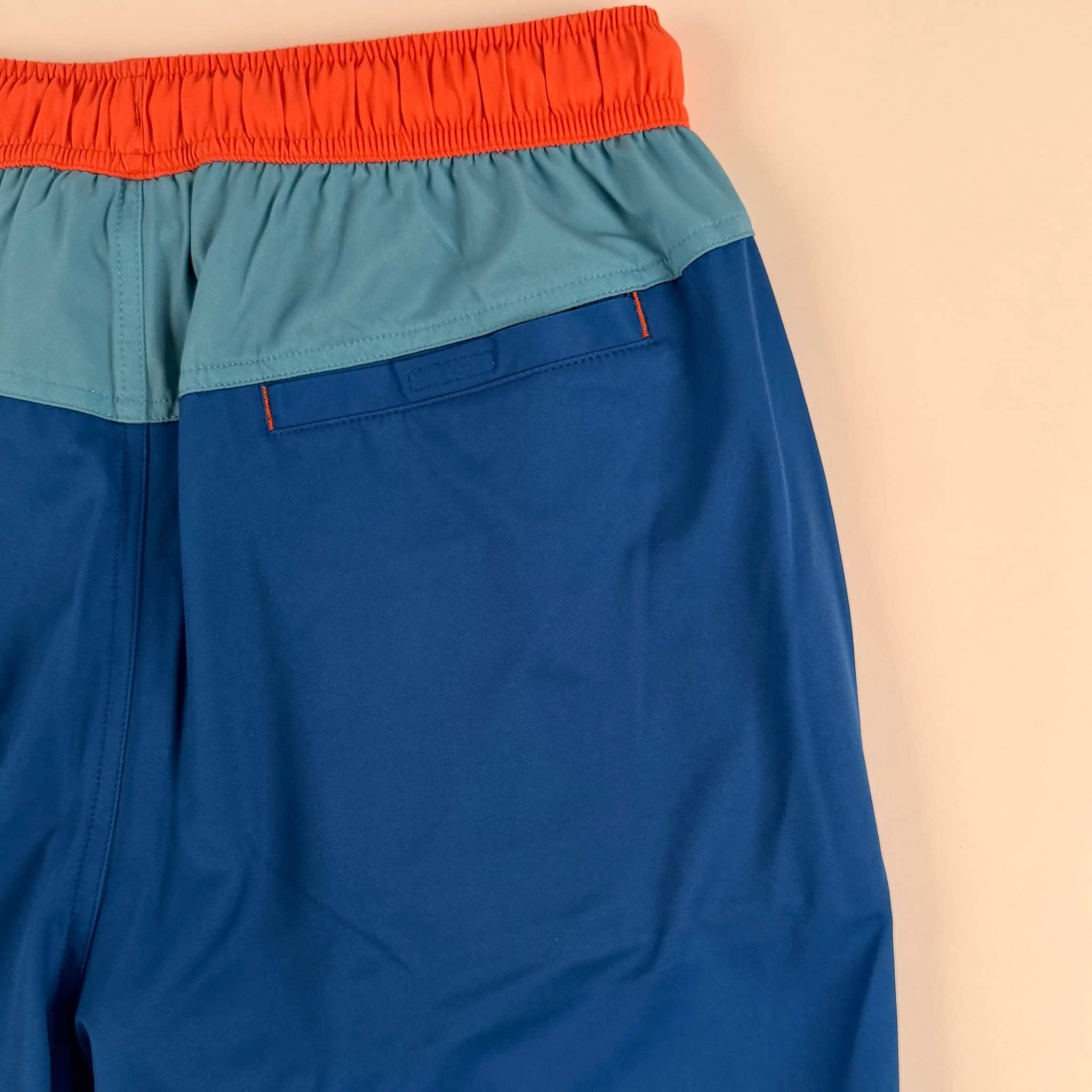 Short de bain tricolore turquoise/bleu/orange - Image 5