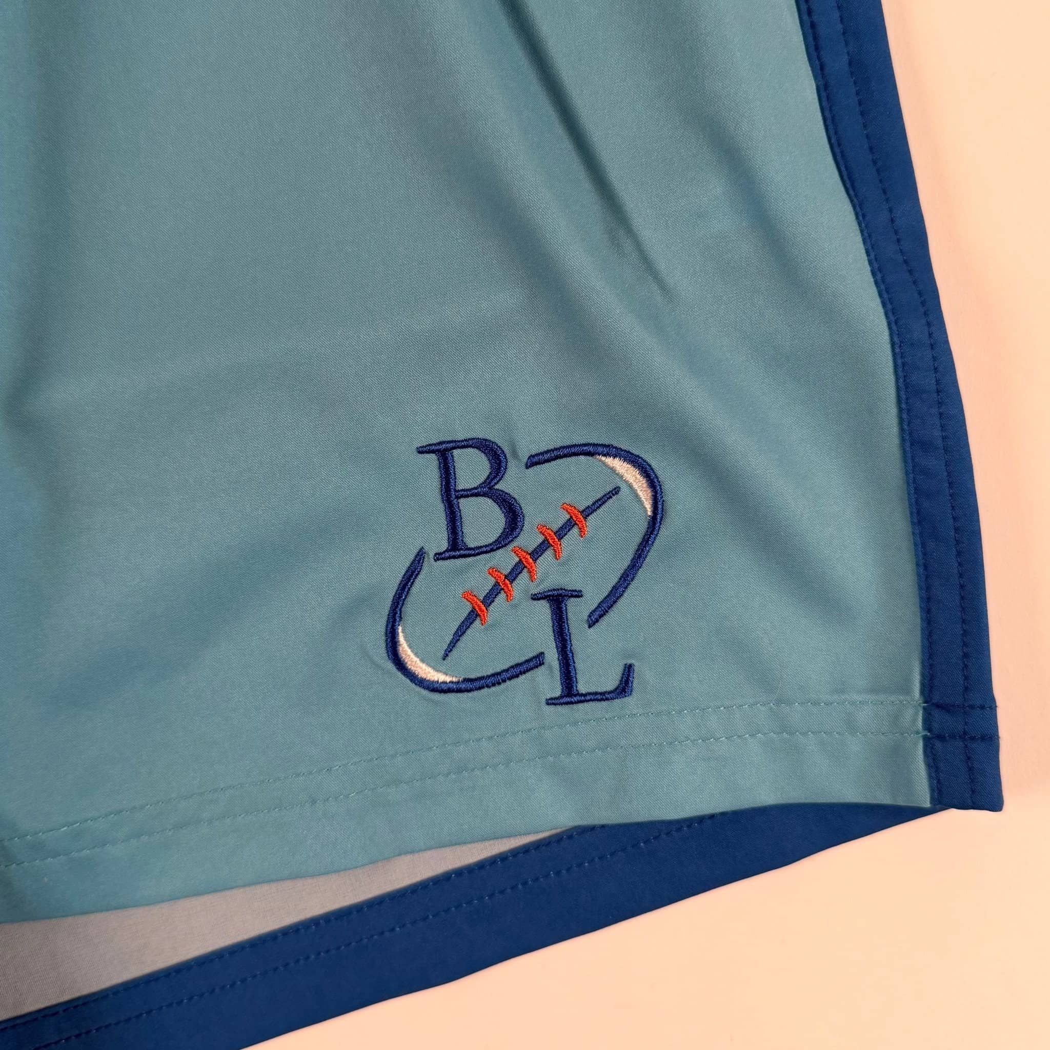 Short de bain tricolore turquoise/bleu/orange - Image 6