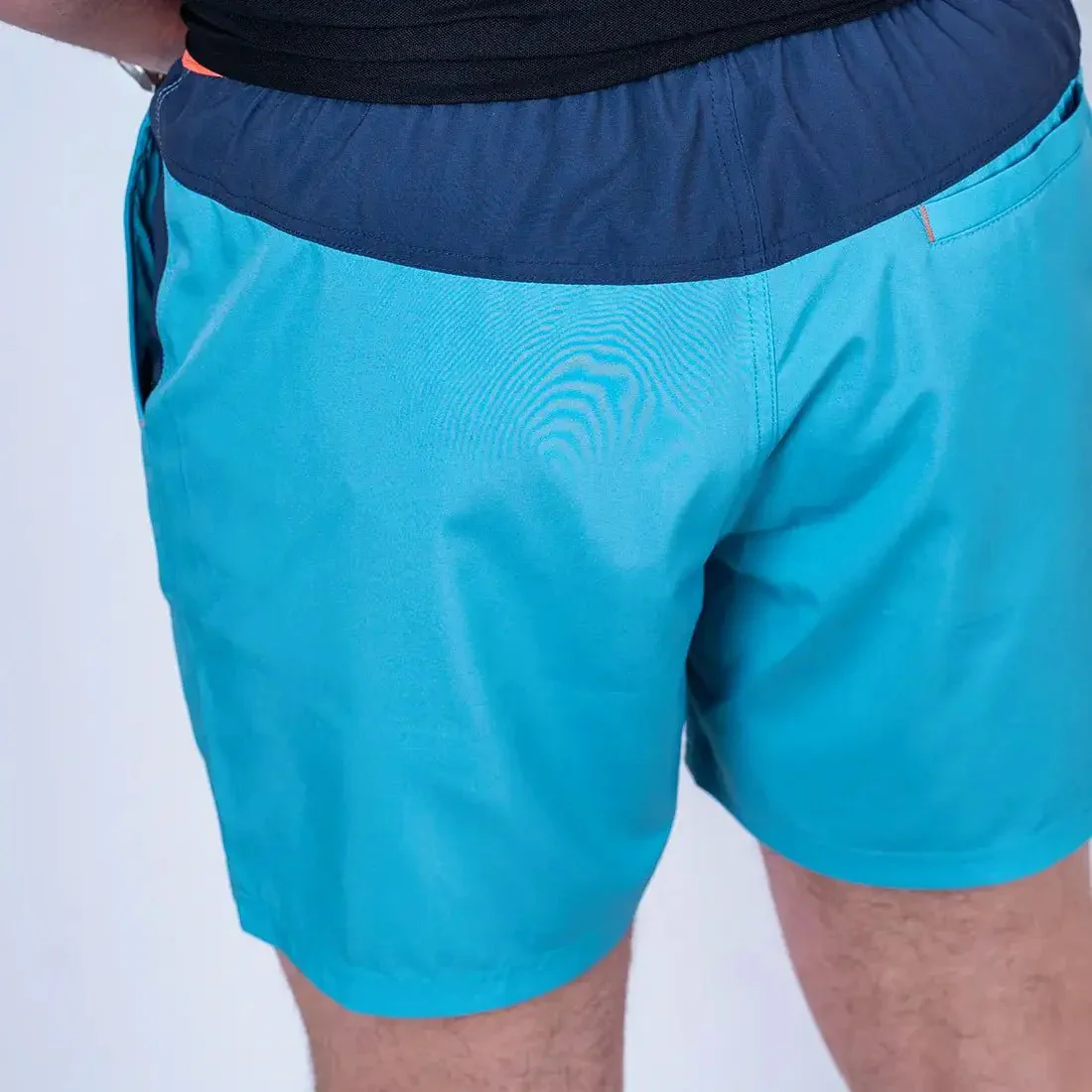 Short de bain bicolore turquoise et marine - Image 3