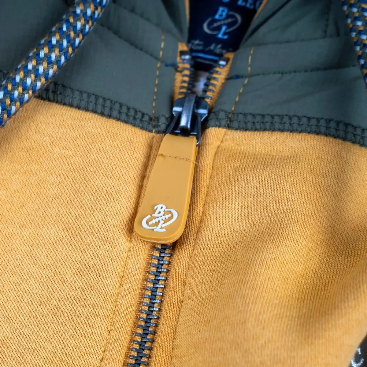 Sweat à capuche jaune full zip - Image 3