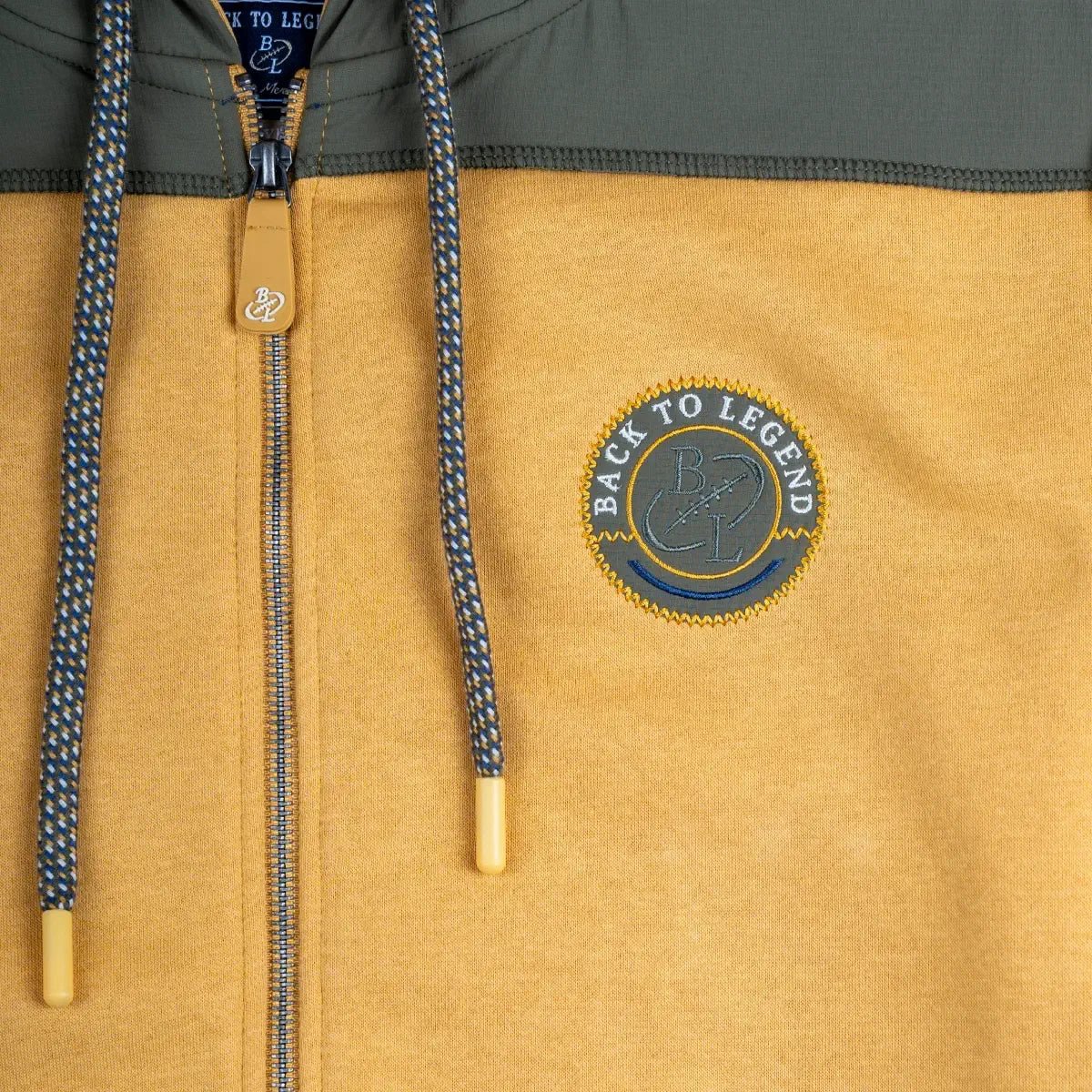 Sweat à capuche jaune full zip - Image 4