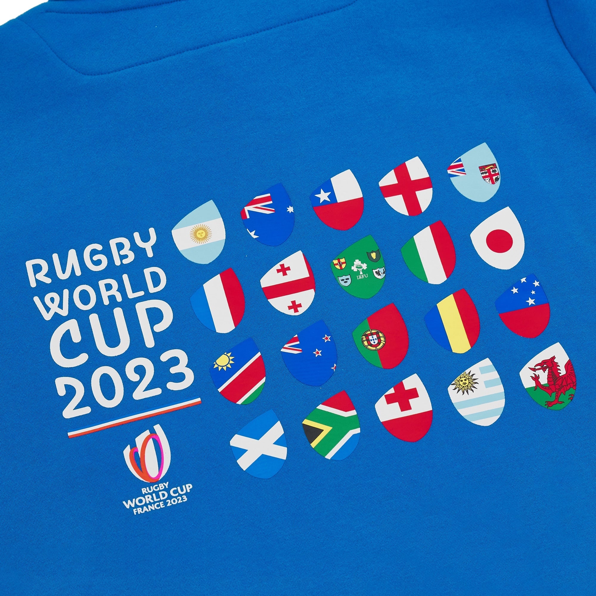 Sweat à capuche bleu & drapeaux RWC France 2023 - Image 5