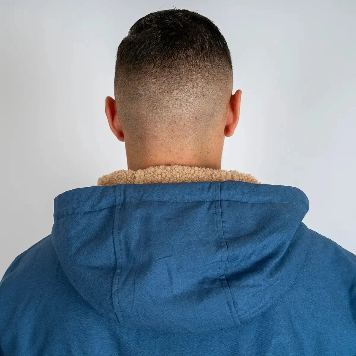 Sweat à capuche bleu doublé polaire molletonnée - Image 4