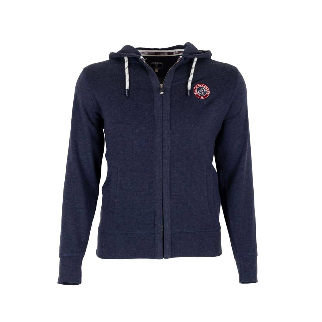 Sweat à capuche zippé bleu marine - Image 3