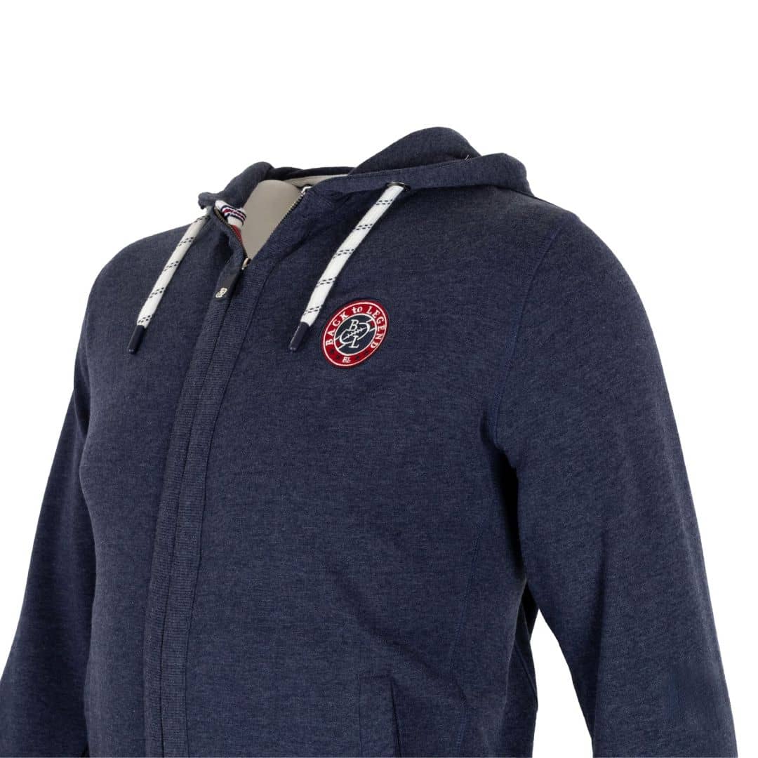Sweat à capuche zippé bleu marine - Image 4