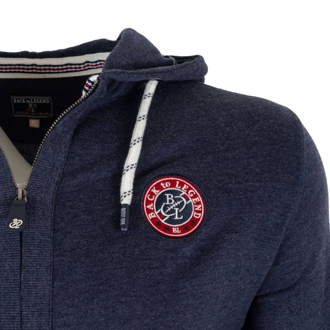 Sweat à capuche zippé bleu marine - Image 6