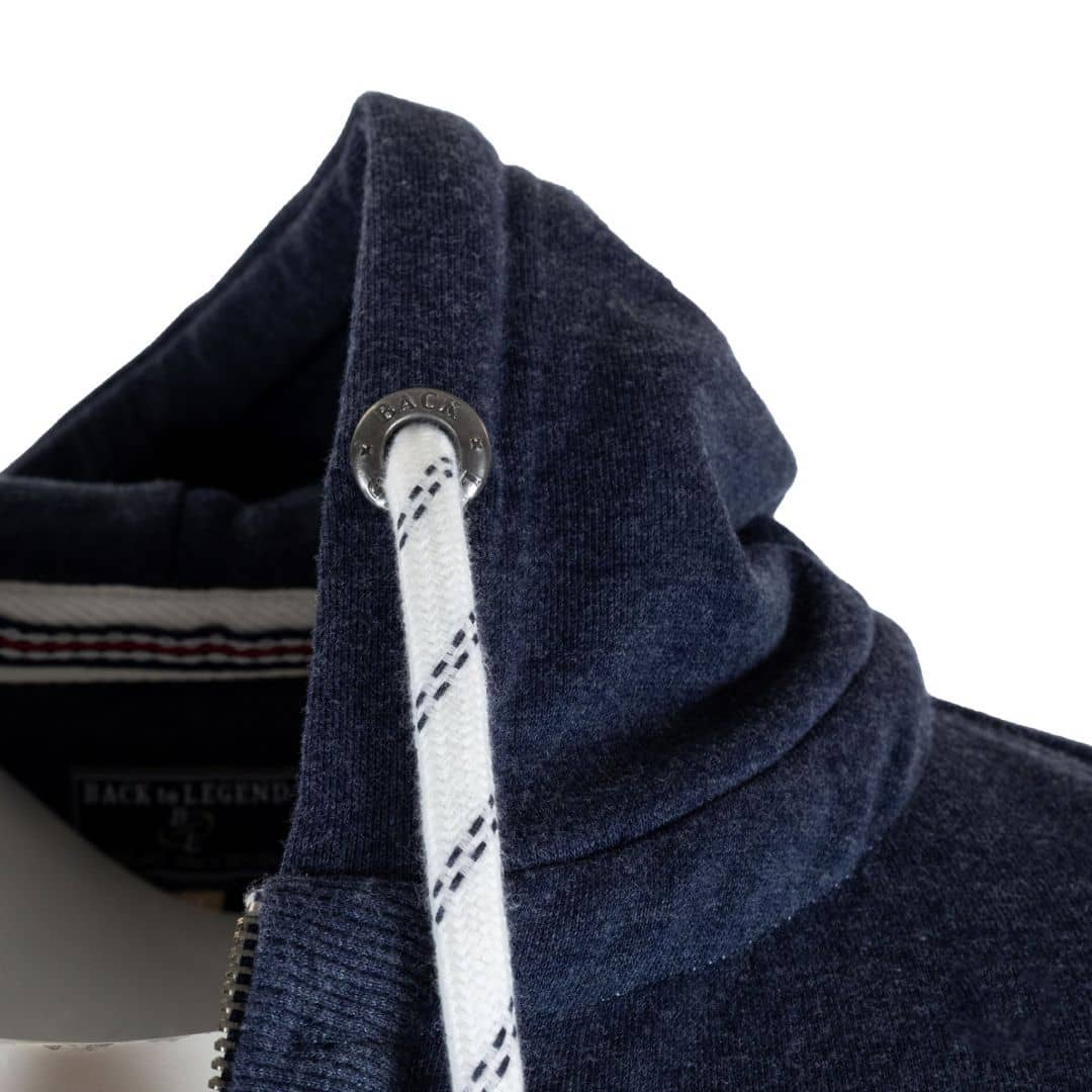 Sweat à capuche zippé bleu marine - Image 7