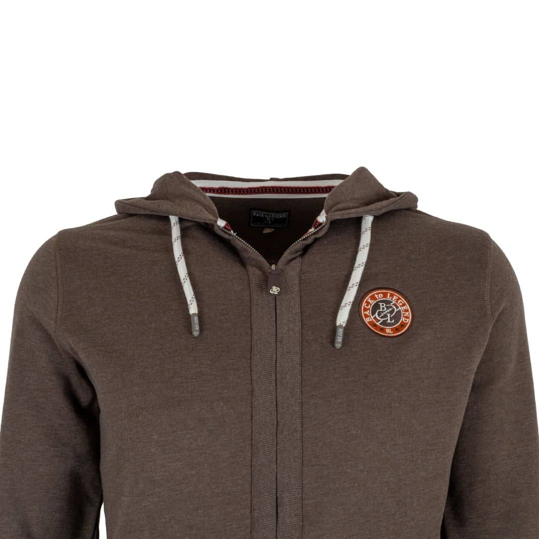 Sweat à capuche zippé marron glacé - Image 6