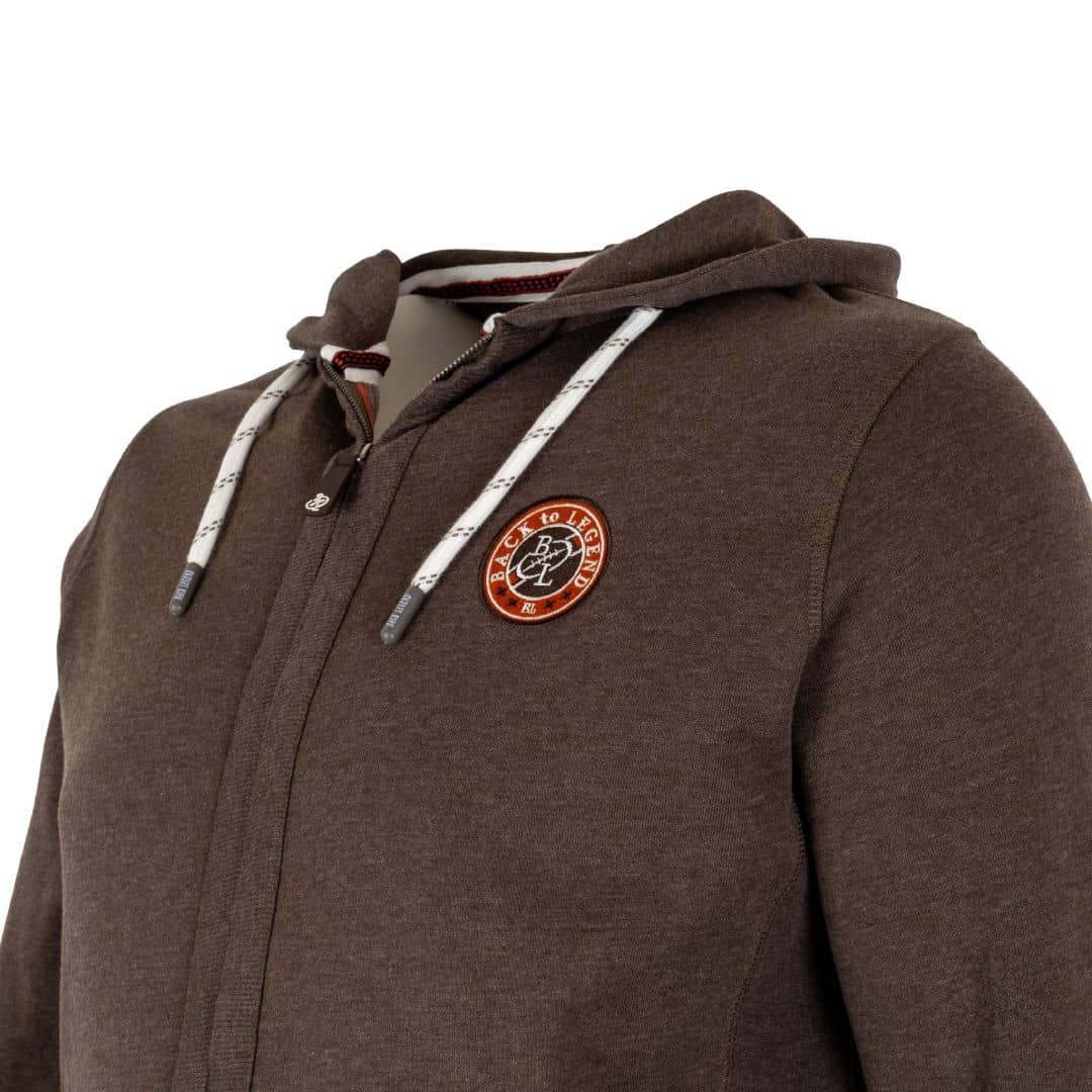 Sweat à capuche zippé marron glacé - Image 8