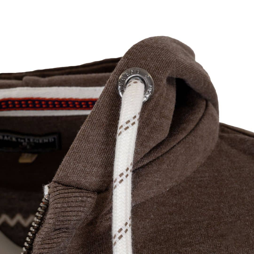 Sweat à capuche zippé marron glacé - Image 9