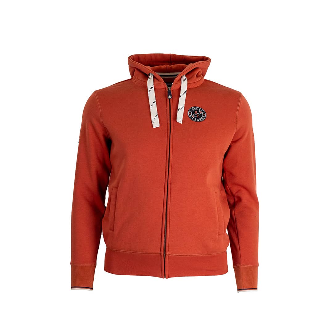 Sweat à capuche zippé orange - Image 2