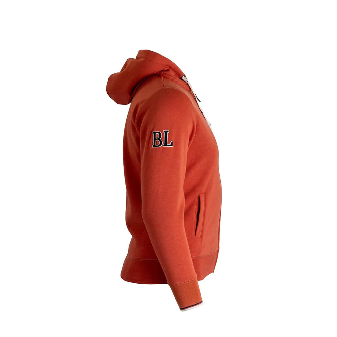 Sweat à capuche zippé orange - Image 4