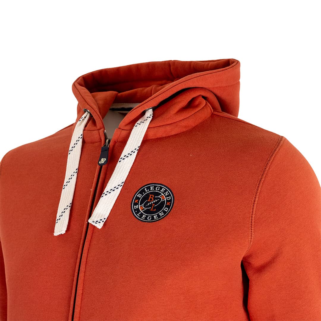 Sweat à capuche zippé orange - Image 6
