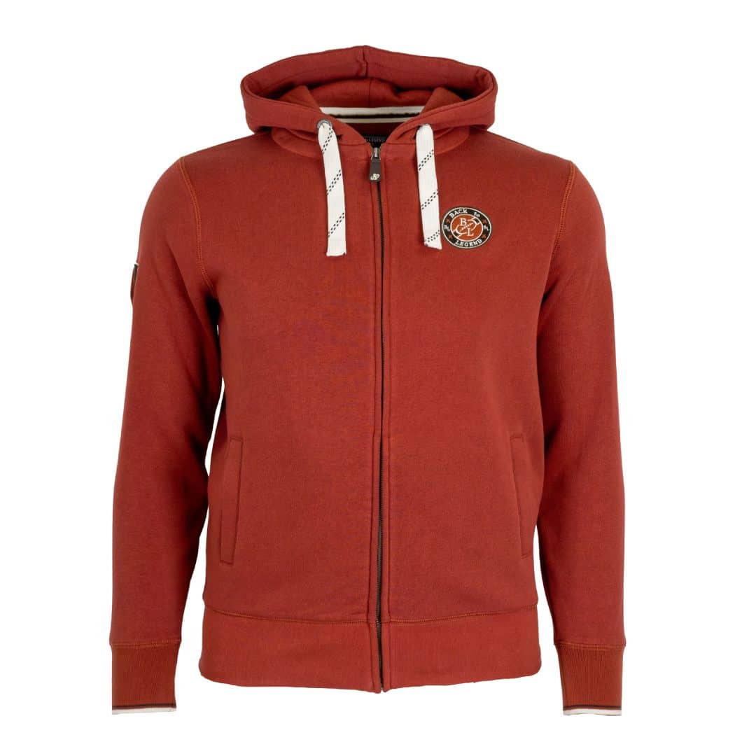 Sweat à capuche zippé rouge - Image 6